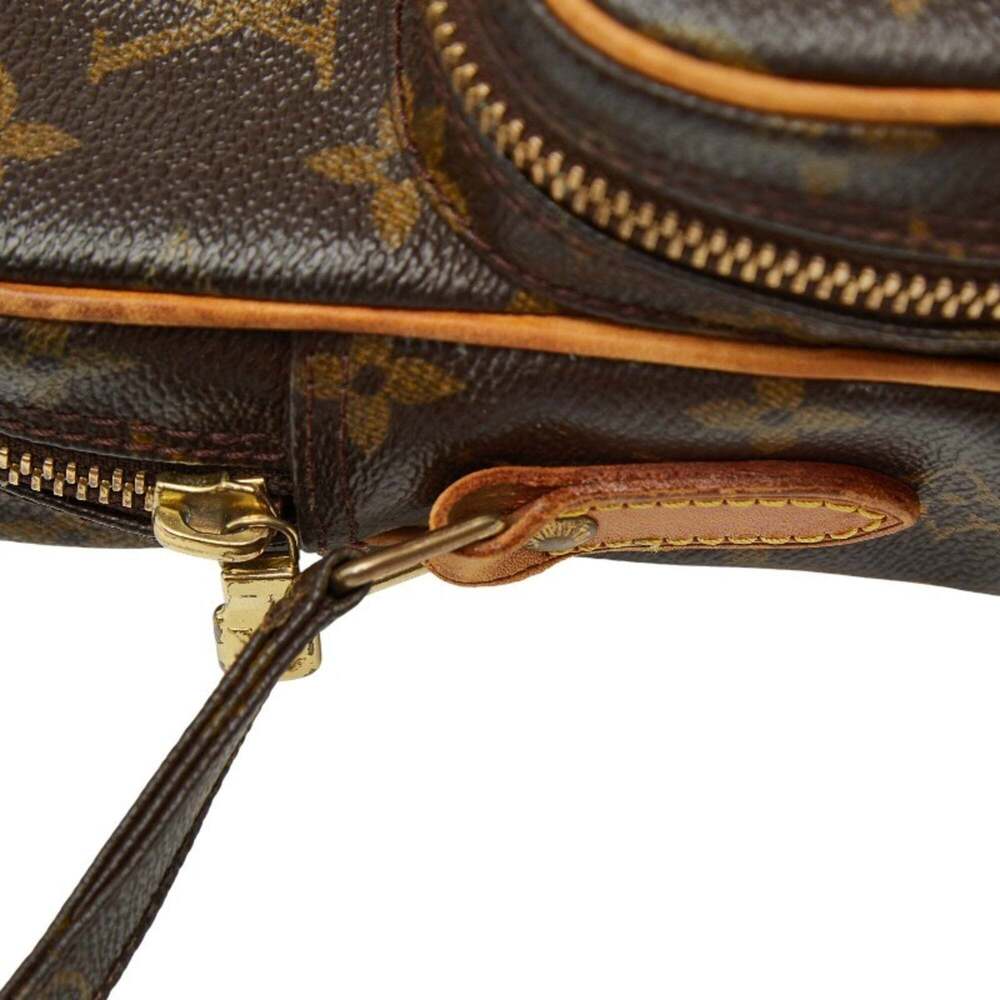 LOUIS VUITTON Authentic Brown Monogram Leather Shoulder Bag - Picture 9 of 14